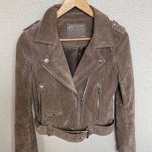BLANK NYC  suede tan biker jacket XS